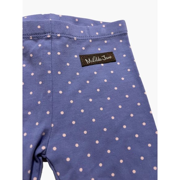 Matilda Jane Leggings Purple Polka Dot Infant Girls Size 6-12 months New without - Picture 2 of 4